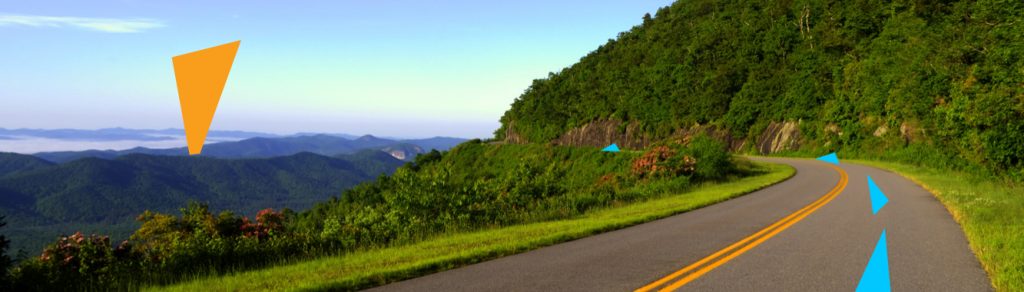 représentation de la direction et de la destination