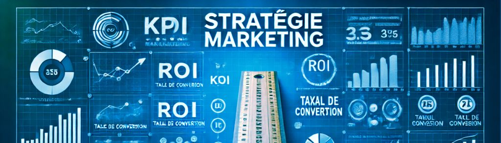 Graphiques et indicateurs de performance clés illustrant la mesure de l’efficacité de votre stratégie marketing, incluant le ROI, les KPI et les taux de conversion.